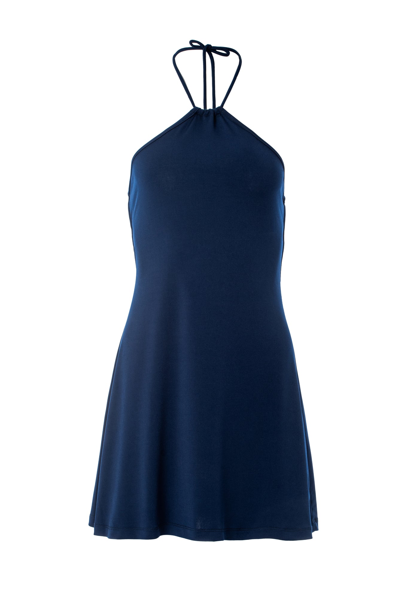 Halter Mini Dress in Navy Blue GETLOSTGETFOUND Halter Mini Dress in Navy Blue GETLOSTGETFOUND