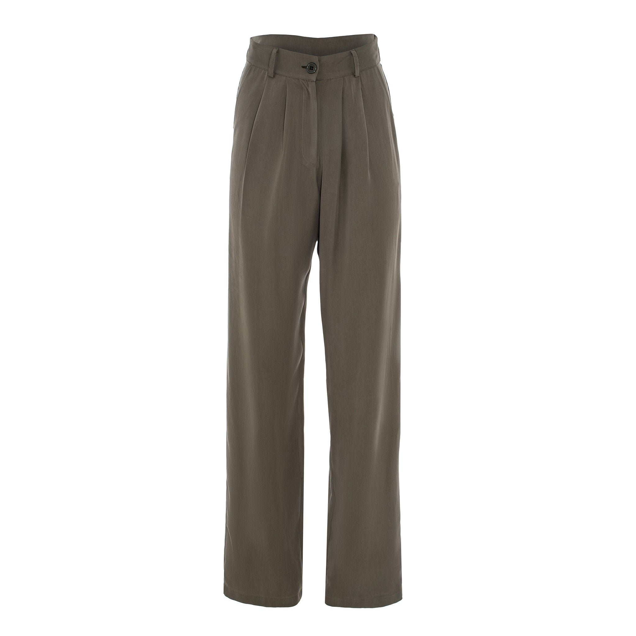 FULL LENGTH TROUSERS IN OLIVE GREEN